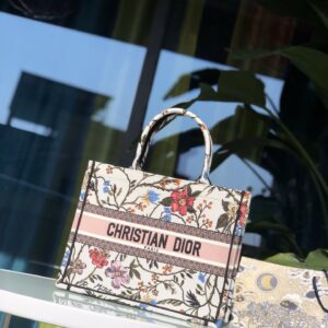 DIOR BookTote embroidered pattern