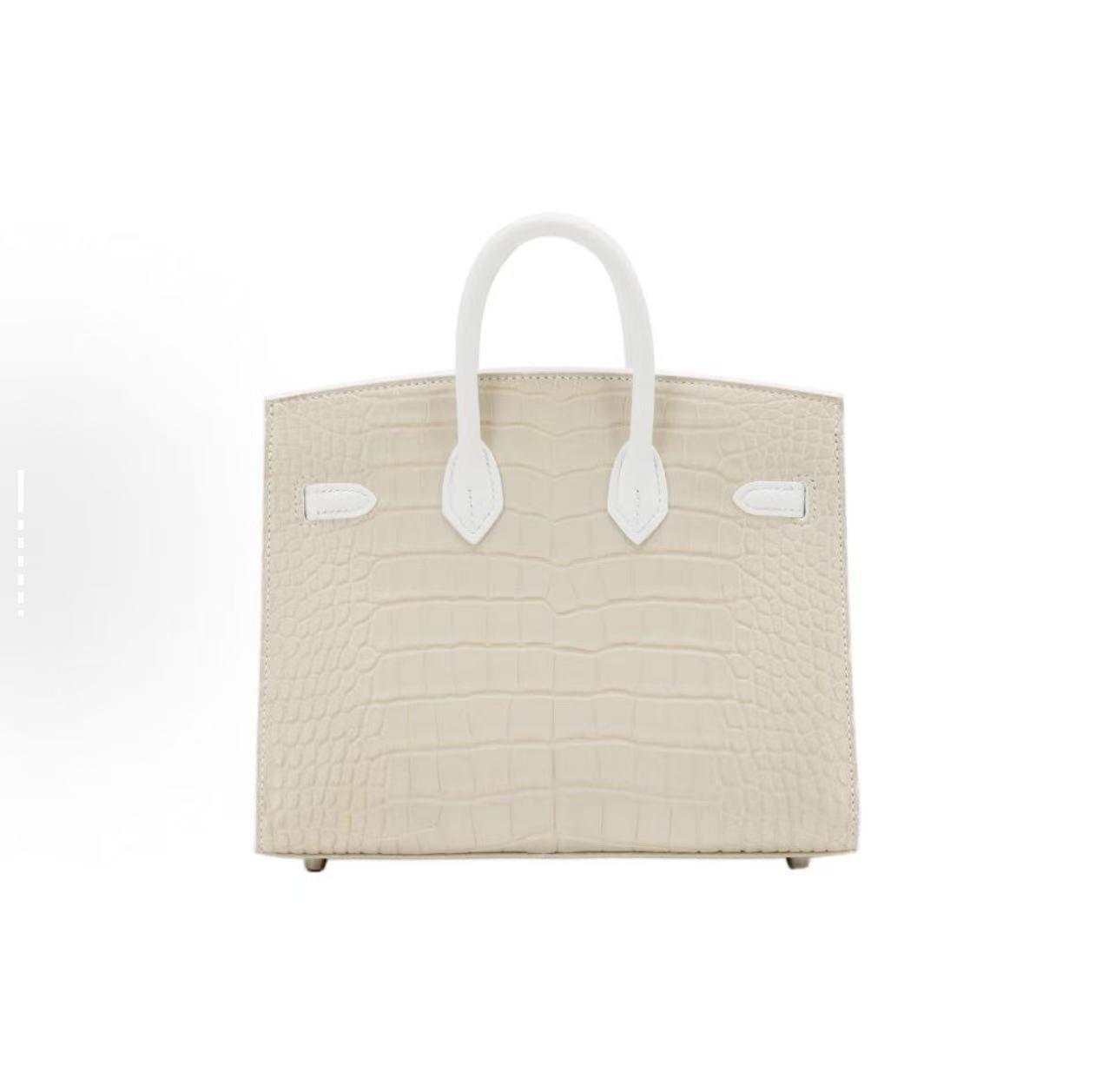 HERMES爱马仕Birkin 20白房子 银扣（1）