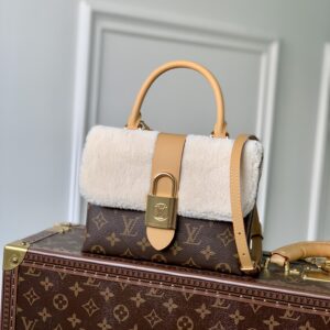 LOUIS VUITTON Locky BB classic monogram lock coated canvas with virgin wool and cowhide trim