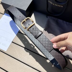 Bottega Veneta Brand Logo Cowhide