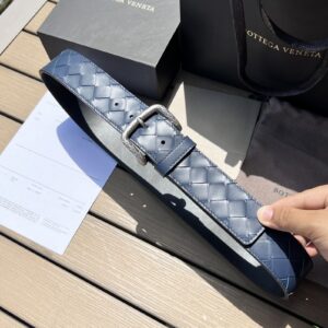 Bottega Veneta Pin Buckle Leather Belt Men's Blue