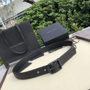 Bottega Veneta Frosted Buckle Braided Men's Belt