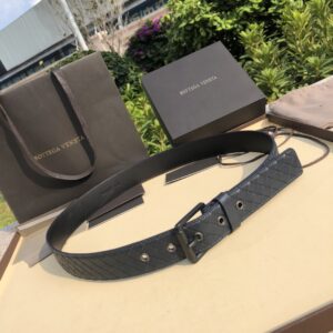 Bottega Veneta Men's Dark Blue Braided Belt