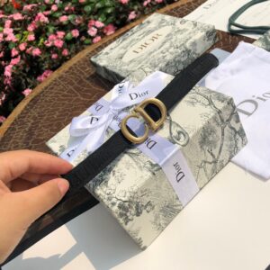 Dior nylon CD buckle thin belt