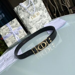 DIOR "CD Signature" premium calfskin belt